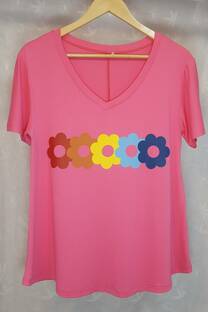 Remera crepe viscosa con estampado   - 