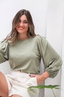 Remera de modal con hombros princesa - 