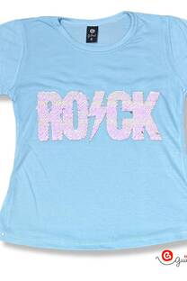 Remera nena mc c aplique ROCK - 