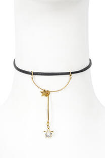 CHOKER TIRA CON DIJES ESTRELLAS - 
