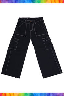 JEAN WIDELEG NEGRO CARGO - 