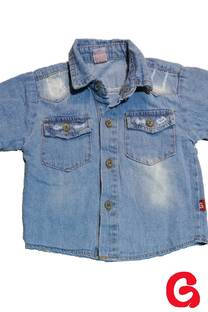 Camisa bb jean celestona c/roturas - 