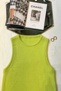 Musculosa de morley lycra escote redondo - 