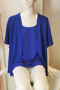 BLUSA GASA SUPERPUESTA LUNARES - 