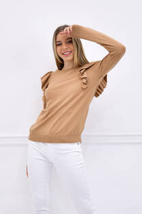 Sweater Con Volado En Los Hombros