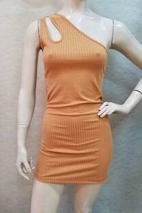 VESTIDO ROMANO MORLEY LUREX CON ABERTURA - 