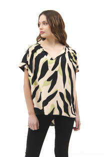 Blusa Poplin Estampado - 