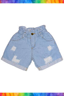 SHORT JEAN MOM CON ELASTICO  - 