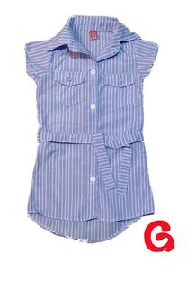 2410 - Camisa nena larga rayada - 