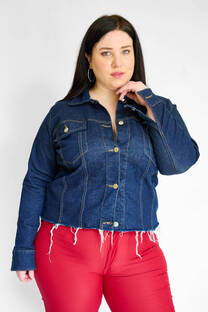 campera de jeans desflecada  - 