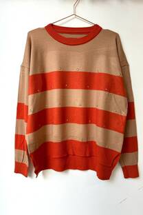 Sweater Oversize bremer rayado tachas - 