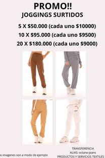 OFERTA 5 JOGGINGS POR 50000