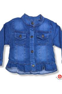 Campera beba jean elast c volados - 