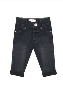 PANTALON BEBE JEAN NEGRO ELASTIZADO - 