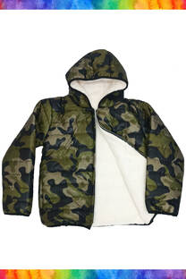 CAMPERA ABRIGO  CAMUFLADA CON CORDERITO