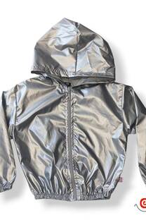 Campera nena metalizada tipo puffer - 