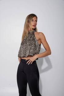 TOP AMERICANO SATEN ANIMAL PRINT KIA - 