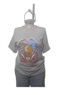 Remera Atenea - Jersey Estampado Luna y Sol - 