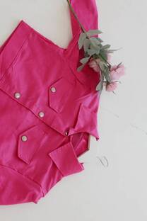 Campera Engomada Con Boton  - 