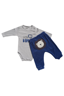 Conjunto Body Manga Larga Little King Y Pantalón 24107 Yb