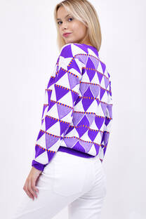 Sweater Grueso Con Diseño De Triangulos - 