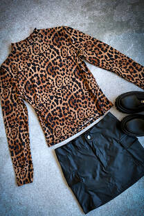 Media polera morley soft m-larga animal print