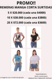 OFERTA 5 REMERAS POR 20000