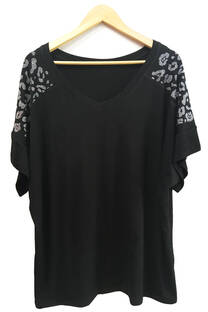 Remera V Animal Print  - 