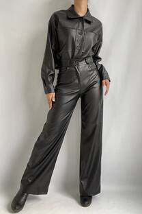 WIDE LEG LEATHER - 