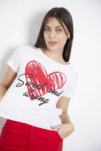 Remera Sweet and strong strass CUELLO REDONDO - 