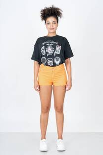 Short Naranja Elastizado  - 