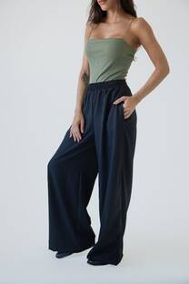 PANTALON PALAZZO CON BOLSILLOS - 