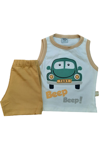 Conjunto Remera Musculosa Y Short Beep Beep 24032yb - 