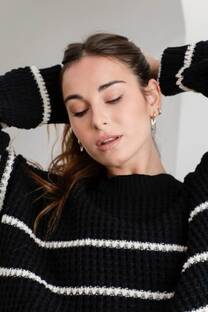 Sweater denver brush ancho rayado panal - 