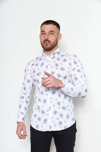 Camisa tela estampada elastizada blanca 6 - 