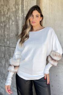 Sweater Manga Dolman Con Piel vtk595 - 