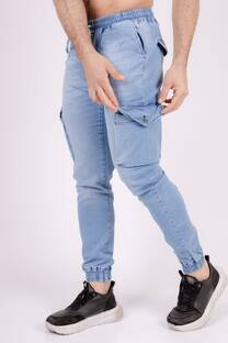 JOGGER CARGO JEANS BIGOTES ELASTIZADO - 