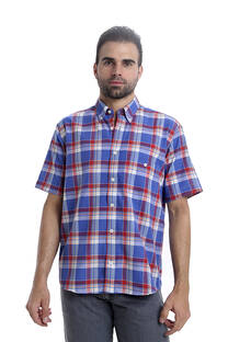 CAMISA J CARTIER CUADROS M CORTA TAL 38 AL 44 TALL ESP 1.000 MAS - 