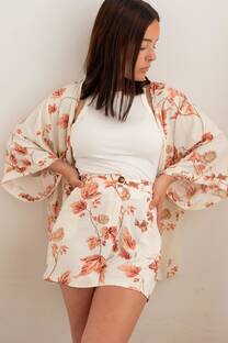 Kimono Lino Estampado CLEMENTE  - 