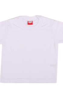 Remera de jersey  colegial blanca  - 