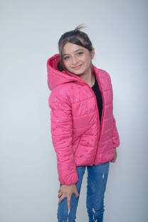 Campera de abrigo foil corazon con piel por dentro  - 