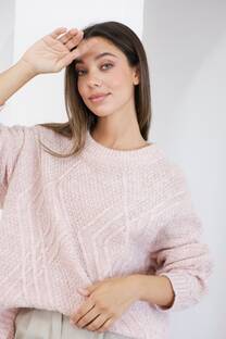 Sweater de frizz con rombos - 