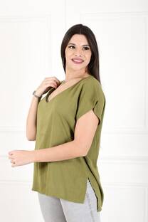 BLUSA LINO V SPANDEX - 