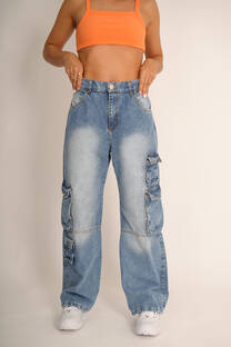 PANTALON 4 BOLSILLOS FUELLE JEAN - 