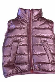 CHALECO PUFFER METALIZADO DE BEBA CON PIEL POR DENTRO - 