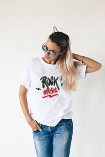 Remera larga Rock Music  - 