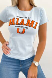 Remera -University of Miami- -Algodón con viscosa- - 