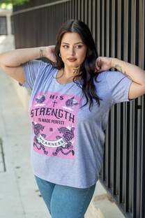 Remera Strenght estampa - 