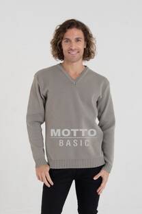 Sweater Cuello V Liso