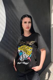 Remera FELINE bordada de lentejuelas - 